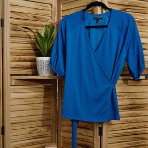 NWOT Banana Republic Textured Wrap Top - Size L
